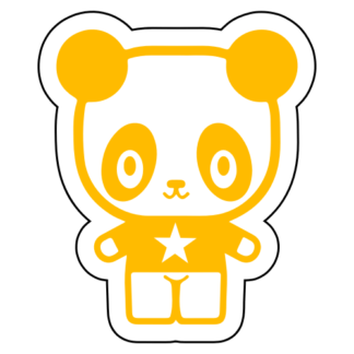 Young Star Panda Sticker (Yellow)
